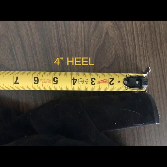 Thigh high black suede women’s boot - Picture 5 of 10